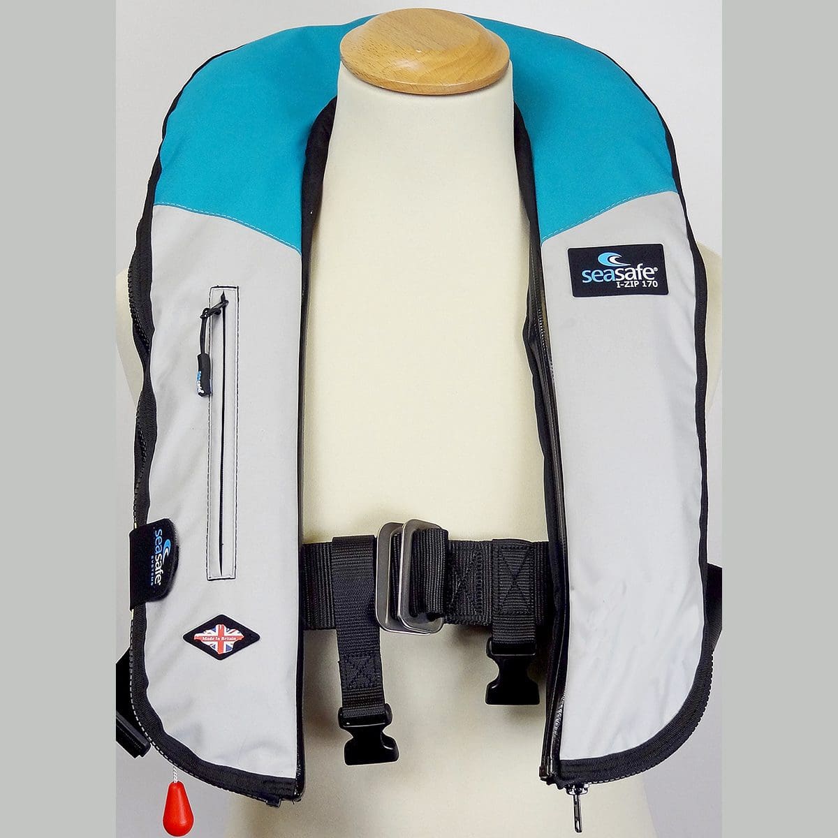 SeaSafe Systems I-Zip 170N Life Jacket - Aqua & Grey