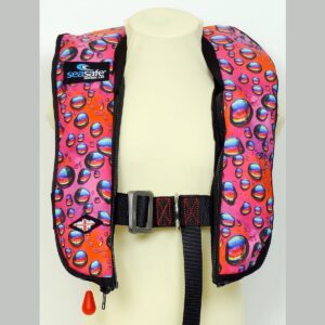 SeaSafe Systems Junior Automatic LifeJacket - Pink Bubbles