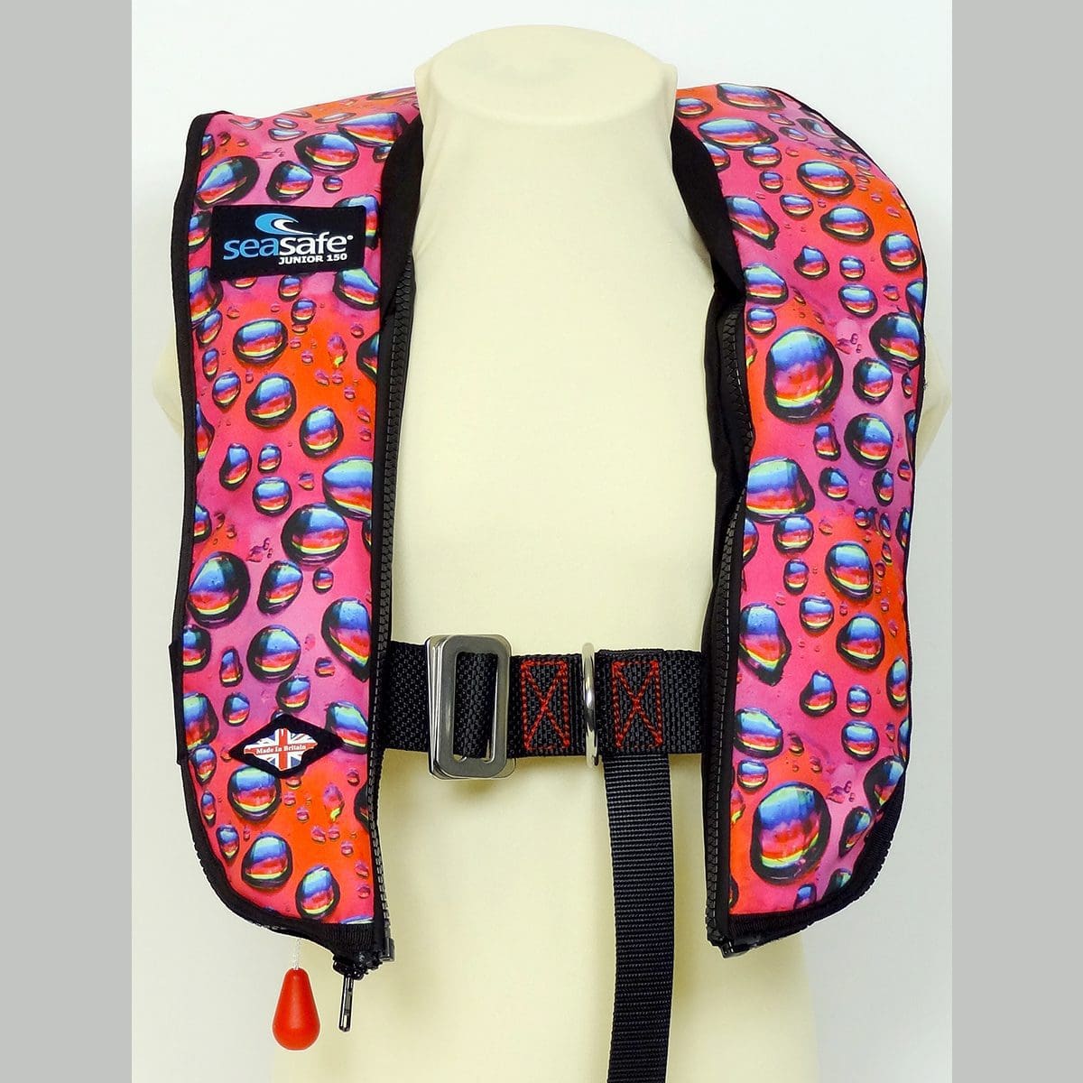 SeaSafe Systems Junior Automatic LifeJacket - Pink Bubbles