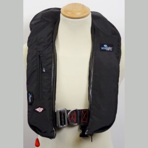 Inflatable 170N Life Jacket - Black - SEASAFE