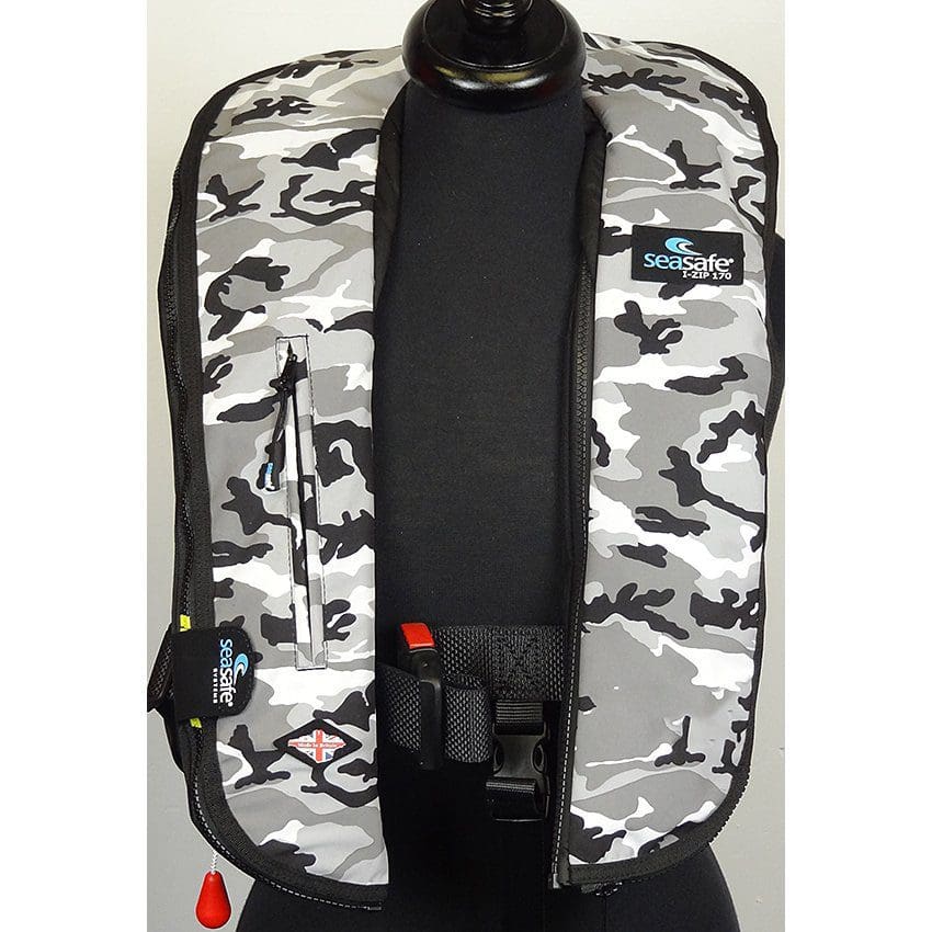 Inflatable 170N LifeJacket - Grey Camo - SEASAFE
