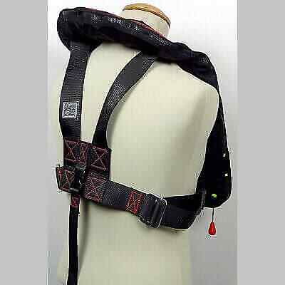 Inflatable 150N Life Jacket with Harness & D-Ring - Soft Yellow - Image 2