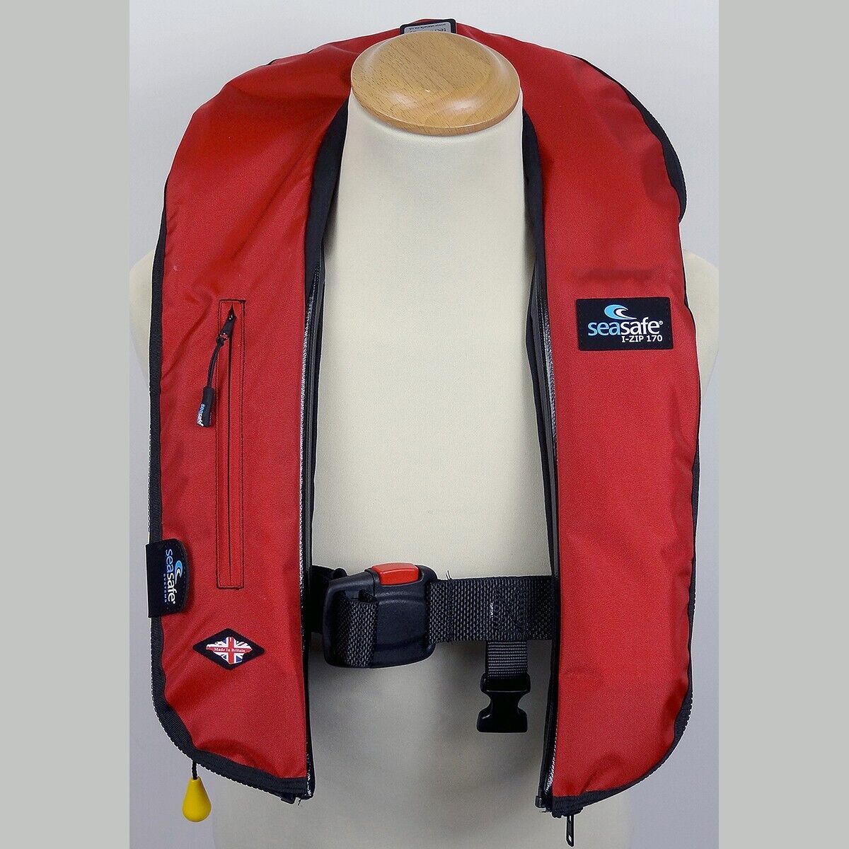 150N Life Jacket with Manual pull to inflate with a Red cover